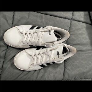 Adidas Classic White and Black Trainers